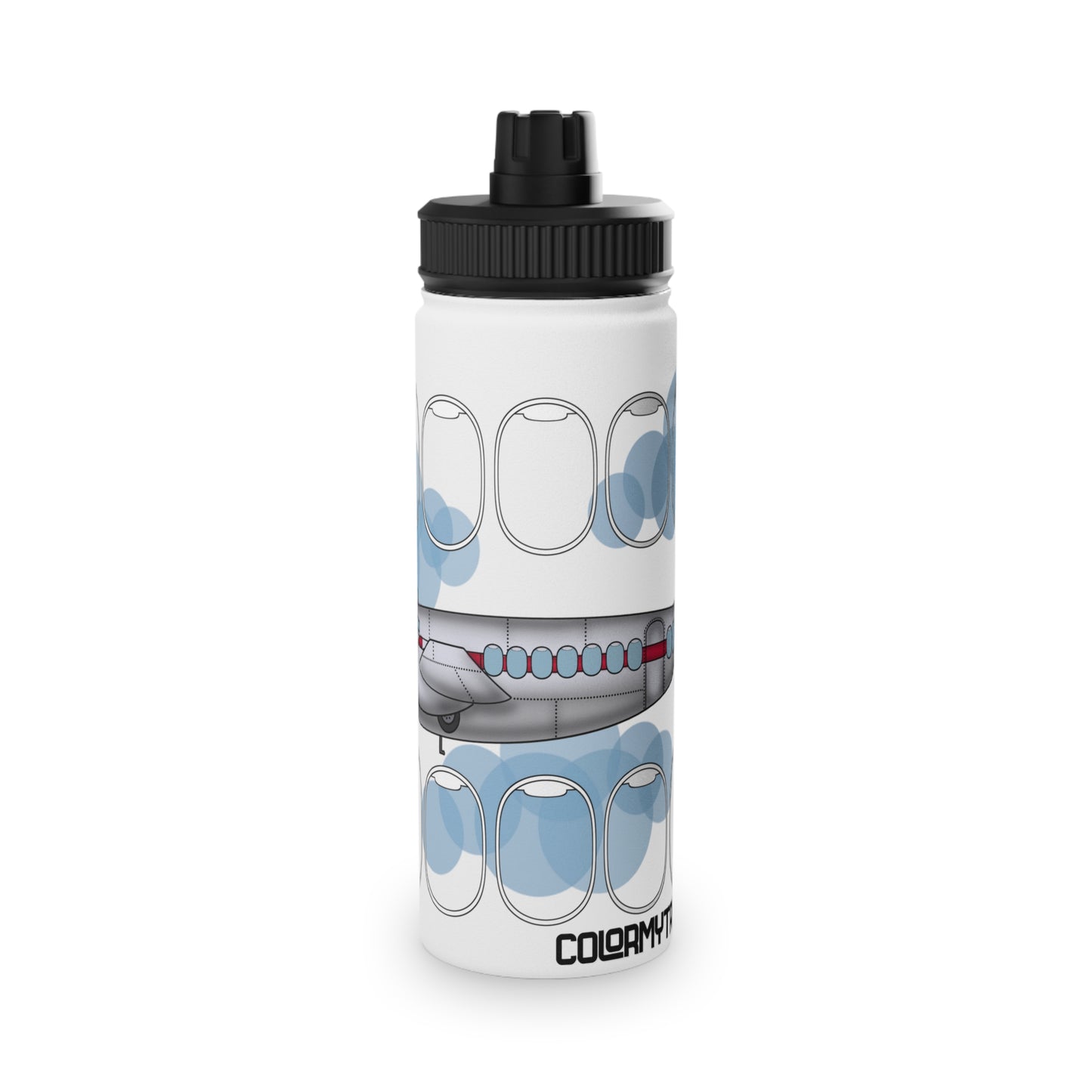 Lonestar Window Collection Stainless Steel Water Bottle, Sports Lid