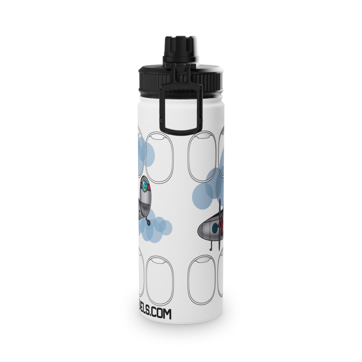 Lonestar Window Collection Stainless Steel Water Bottle, Sports Lid