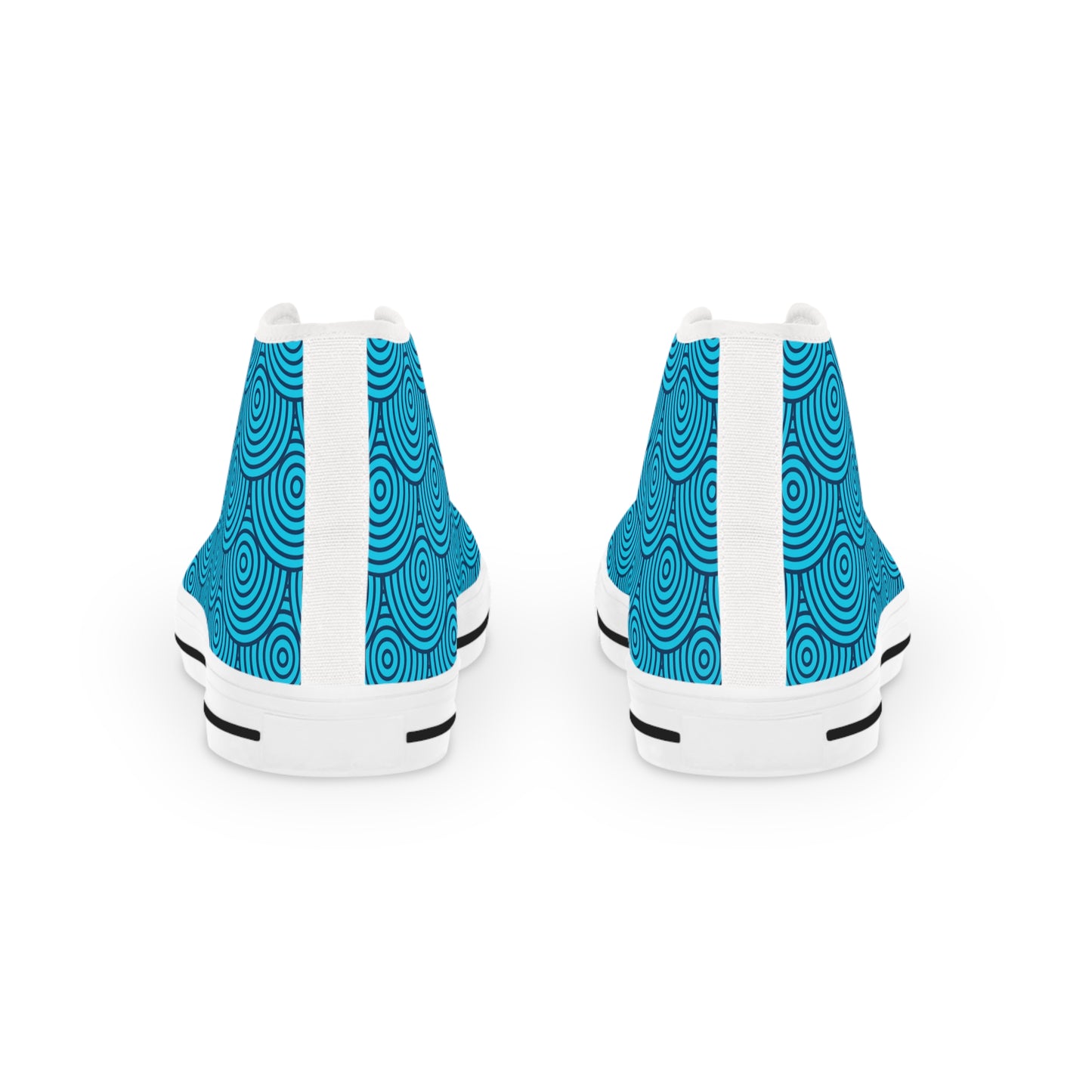 Aqua circles Men's High Top Sneakers