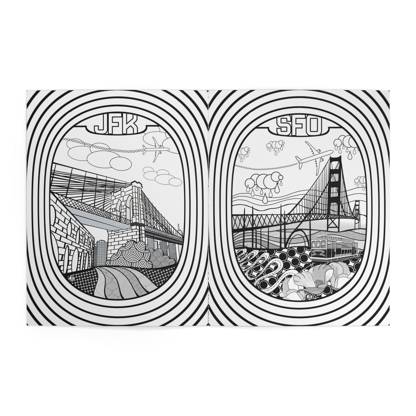 Color My Travels Coloring Book — Travel-Themed Kids Activity Book