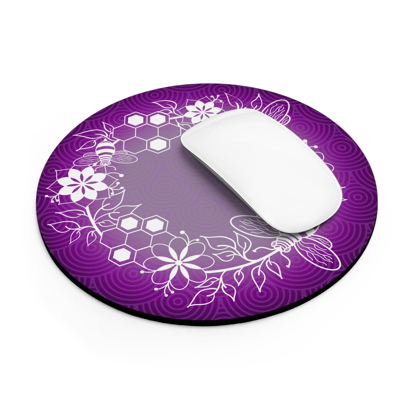 Purple bumble bee Mouse Pad
