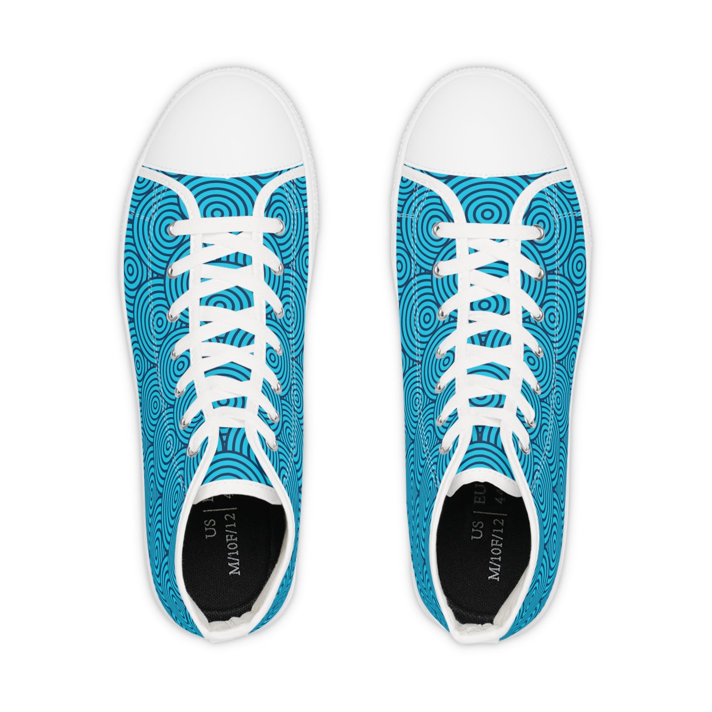 Aqua circles Men's High Top Sneakers