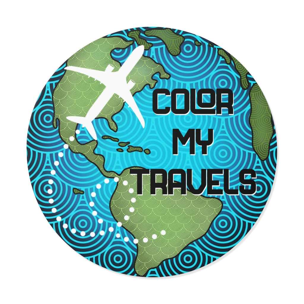 Color my travels Vinyl Stickers
