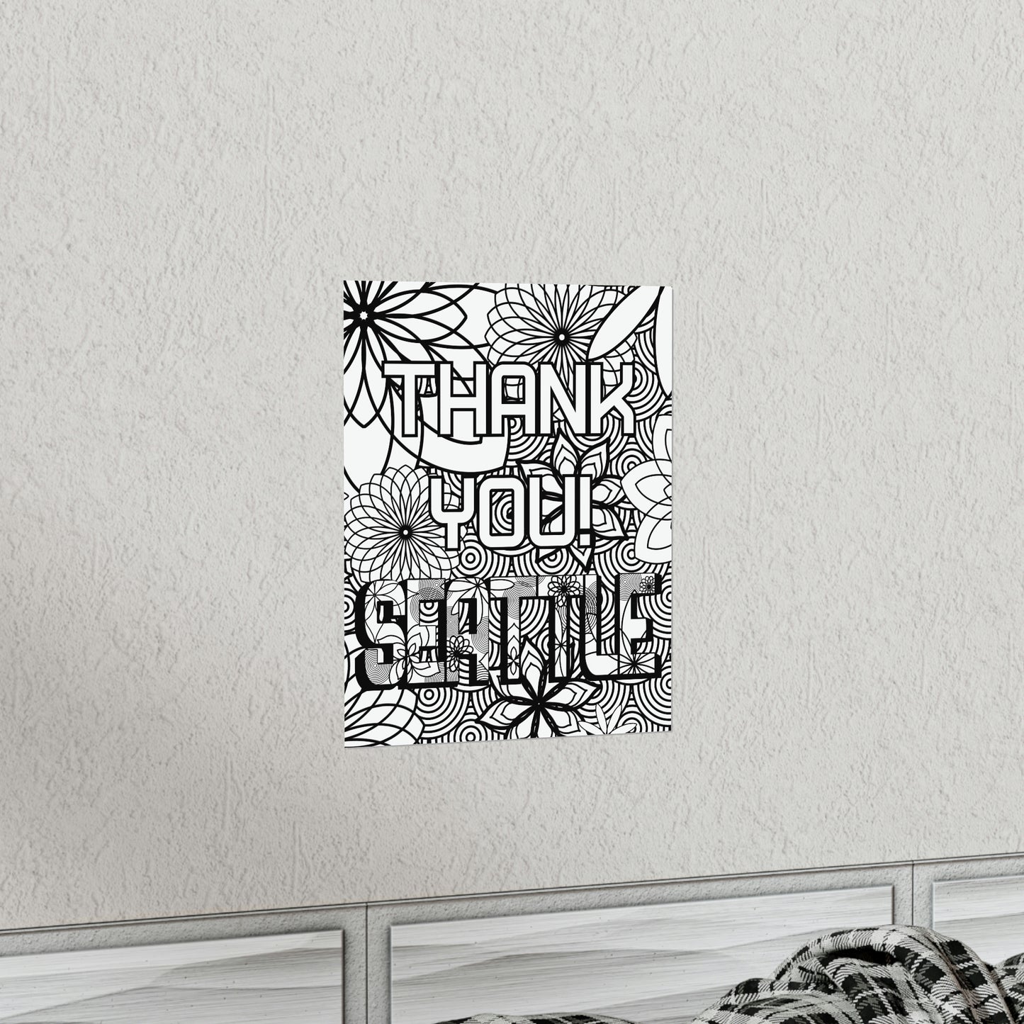 Thank you Seattle Coloring Poster