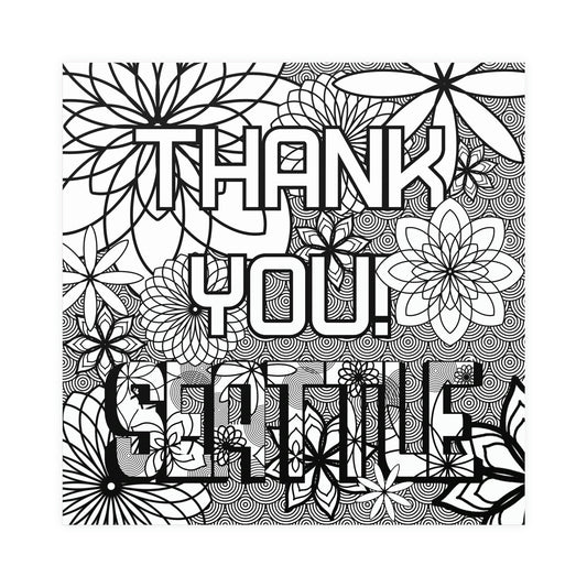 Thank You Coloring Poster Seattle