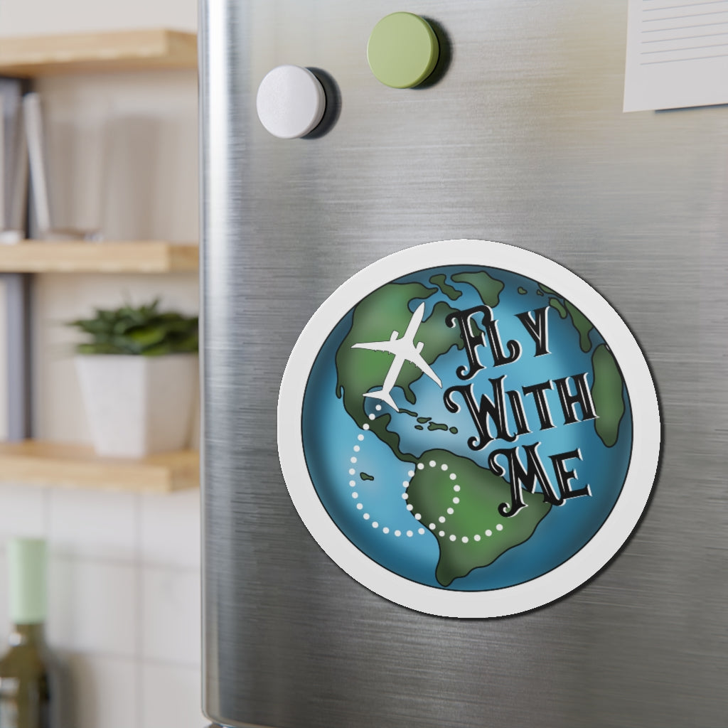 Fly with me Kiss-Cut Magnets