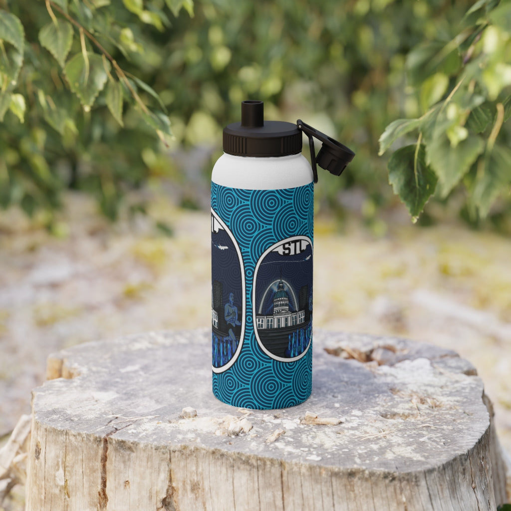STL-St. Louis Stainless Steel Water Bottle, Sports Lid