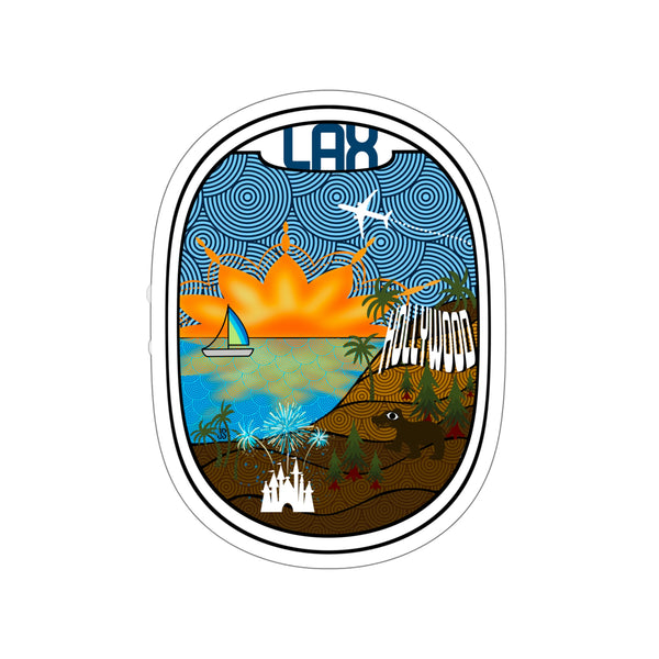 LAX- Los Angeles Wht Stickers