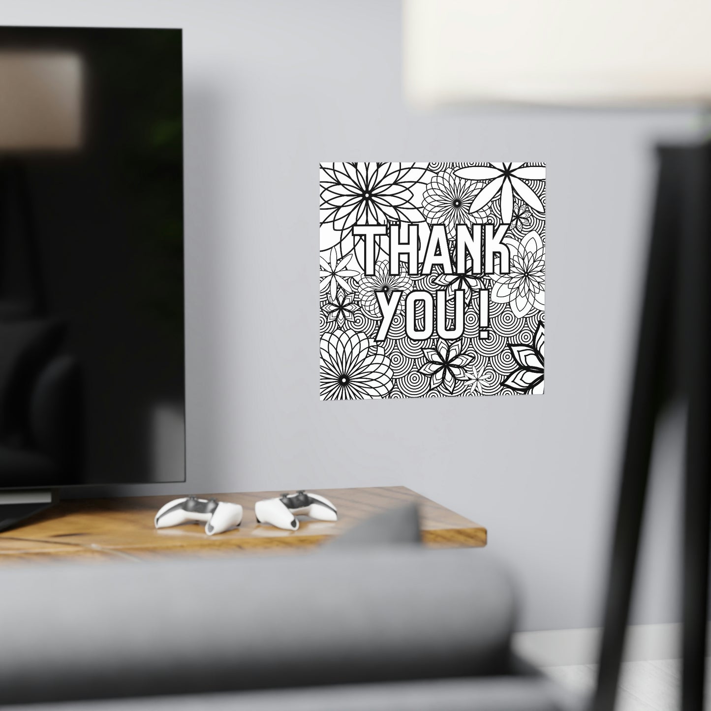 Thank You Flowers - Coloring Poster