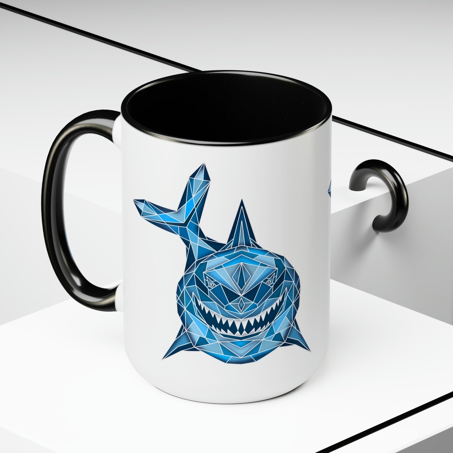 Shark Two-Tone Coffee Mugs, 15oz