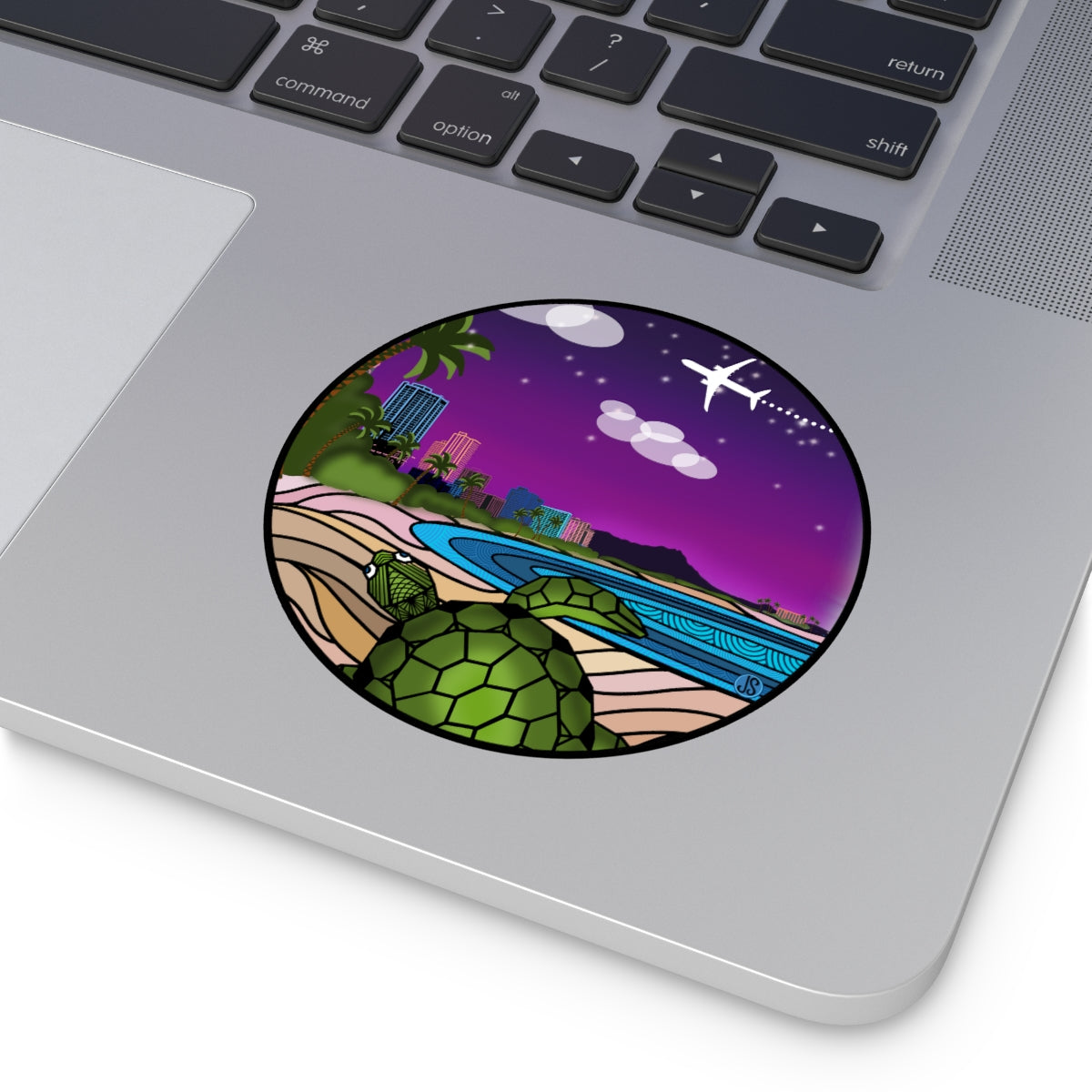 Honolulu Round Vinyl Stickers