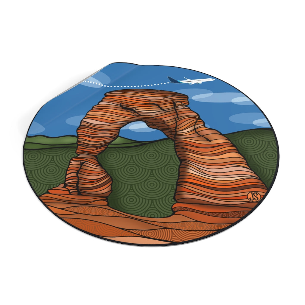 Moab Round Vinyl Stickers