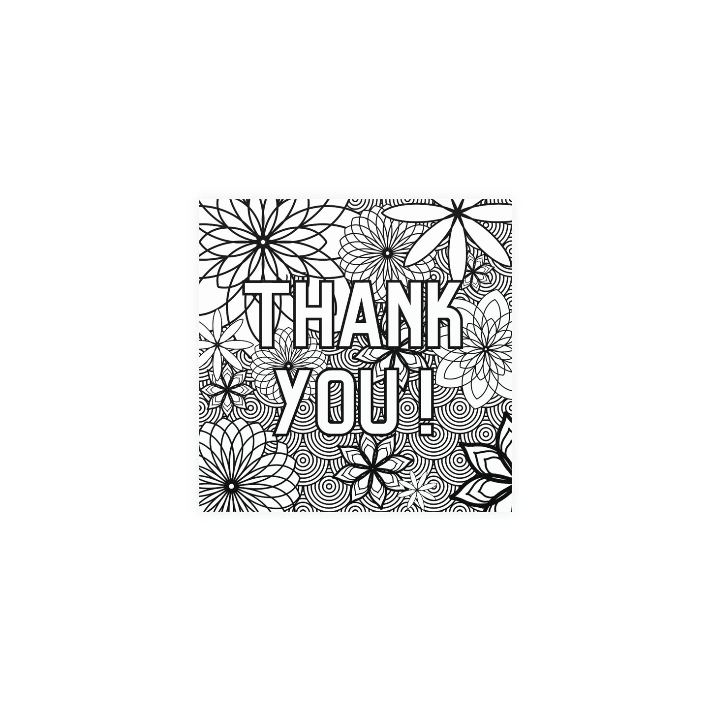 Thank You Flowers - Coloring Poster
