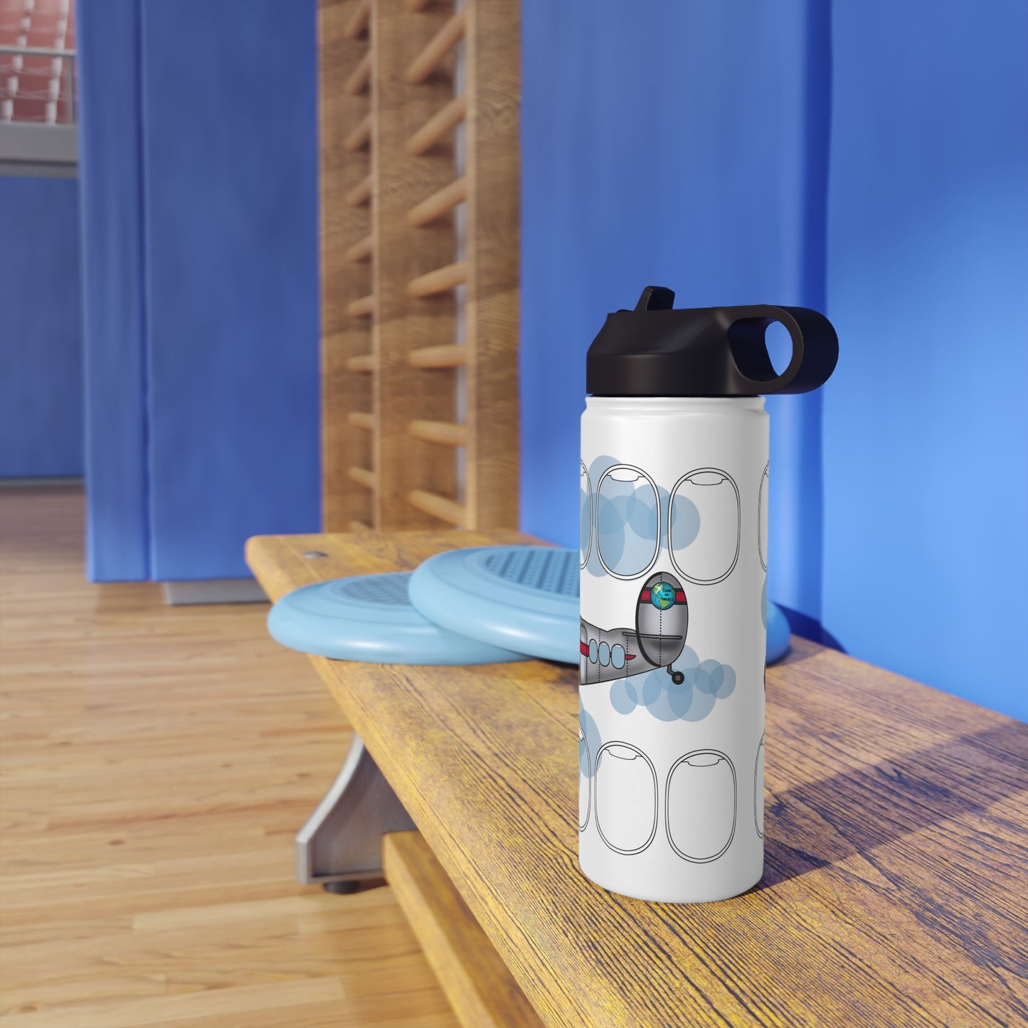 Window collection Stainless Steel Water Bottle, Standard Lid