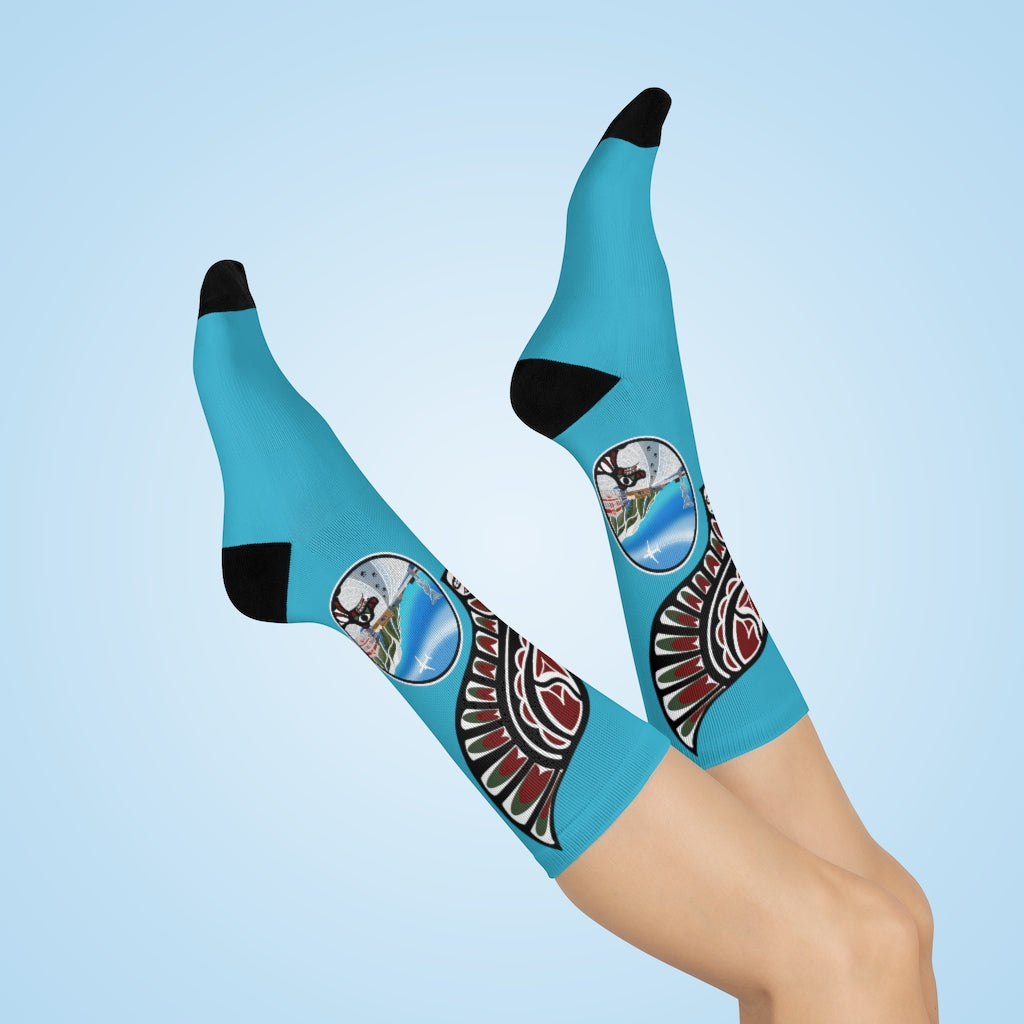 Juneau Crew Socks teal