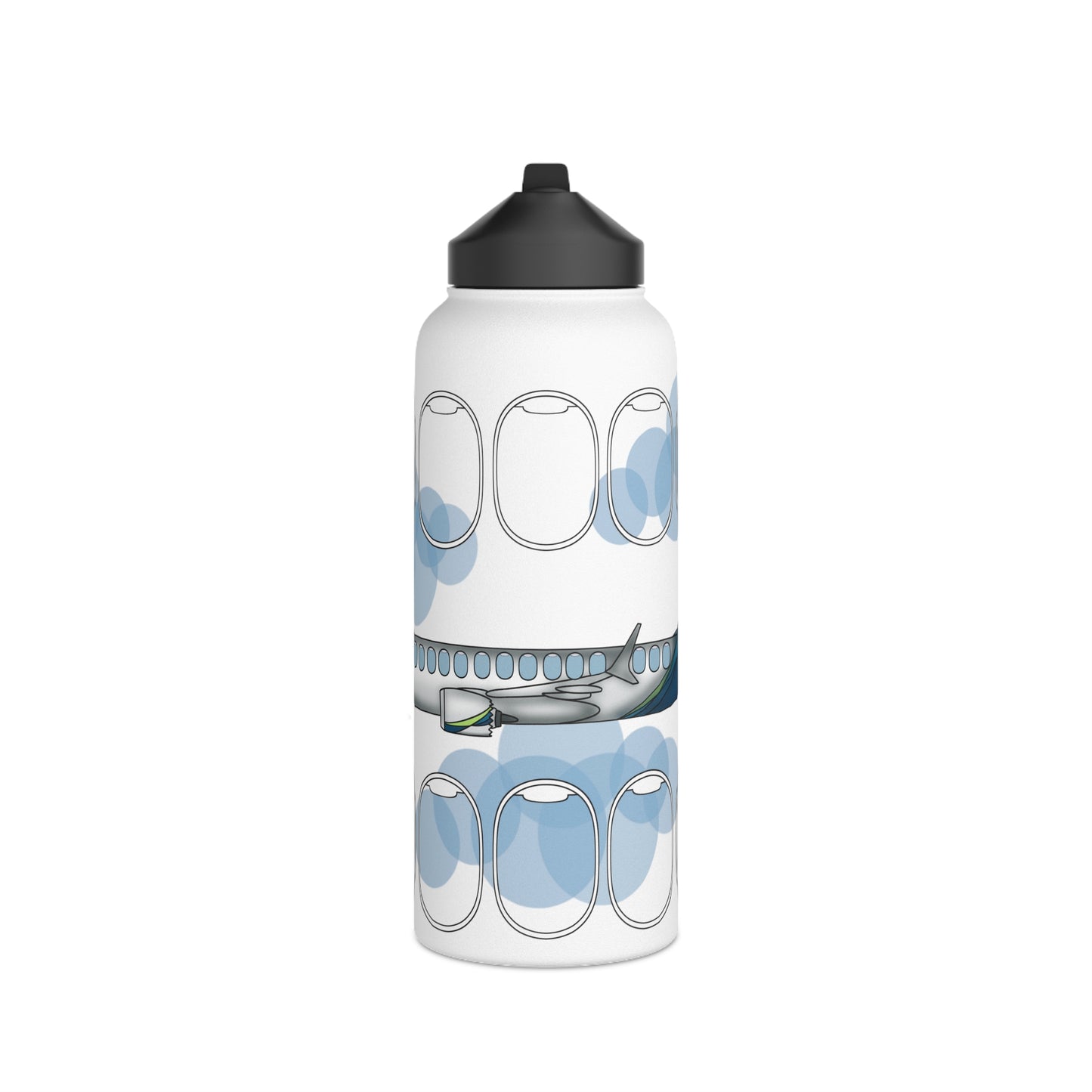 Jet window collection Stainless Steel Water Bottle, Standard Lid