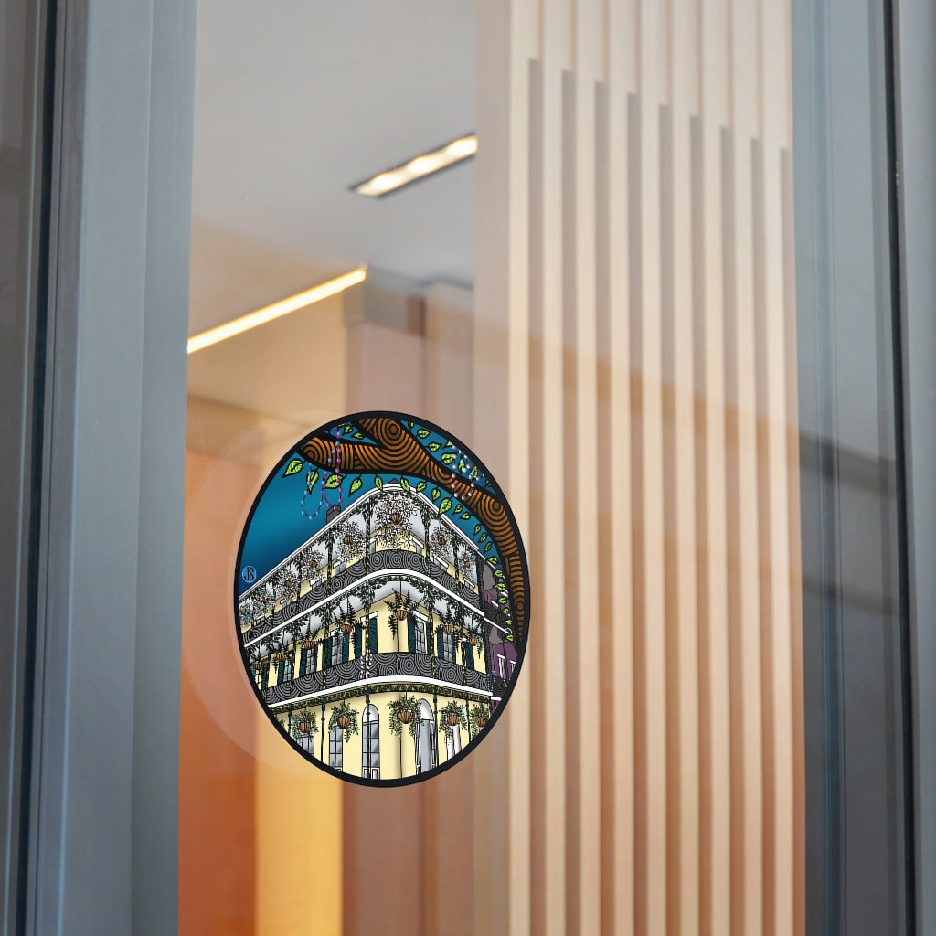 New Orleans Round Vinyl Stickers