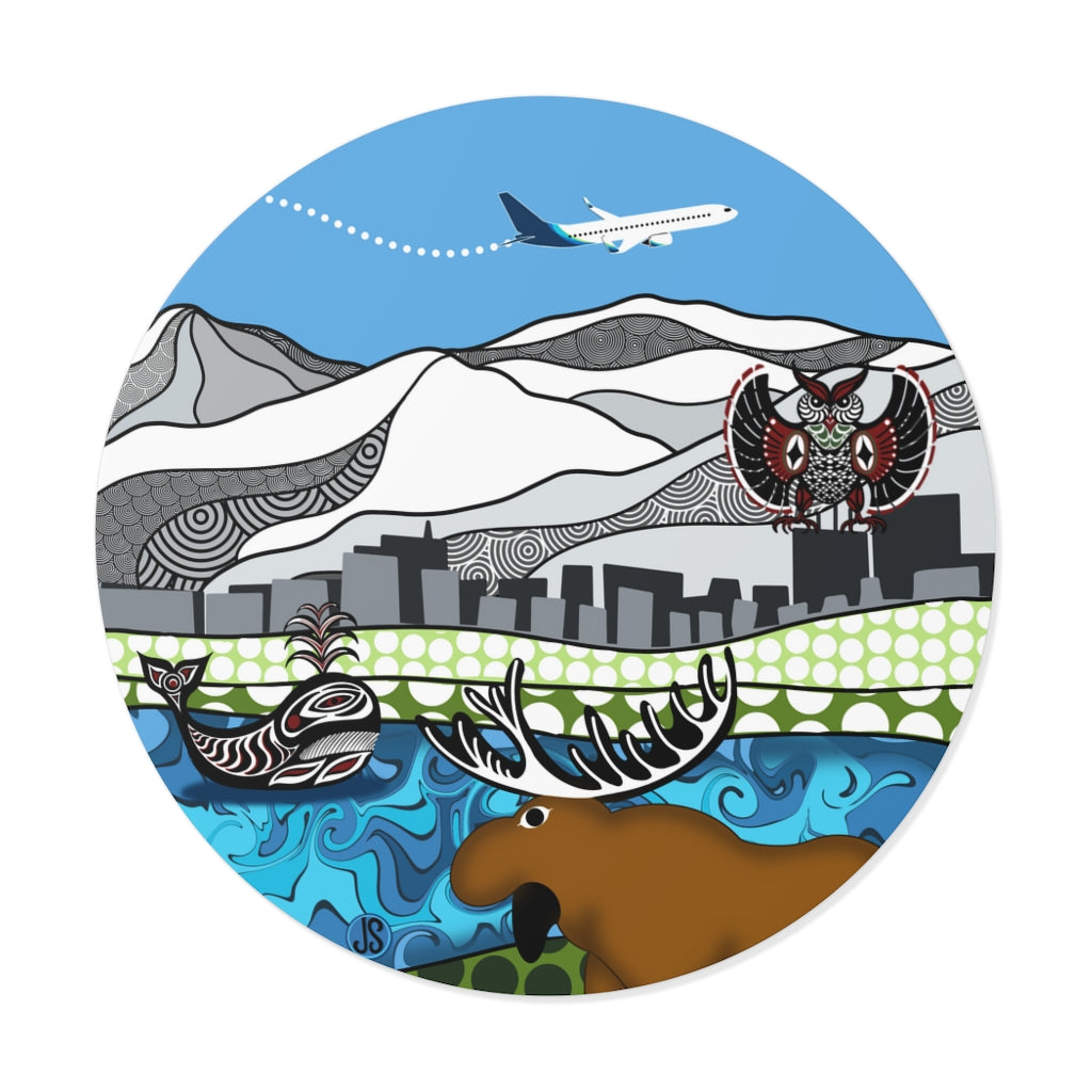 Anchorage Round Vinyl Stickers