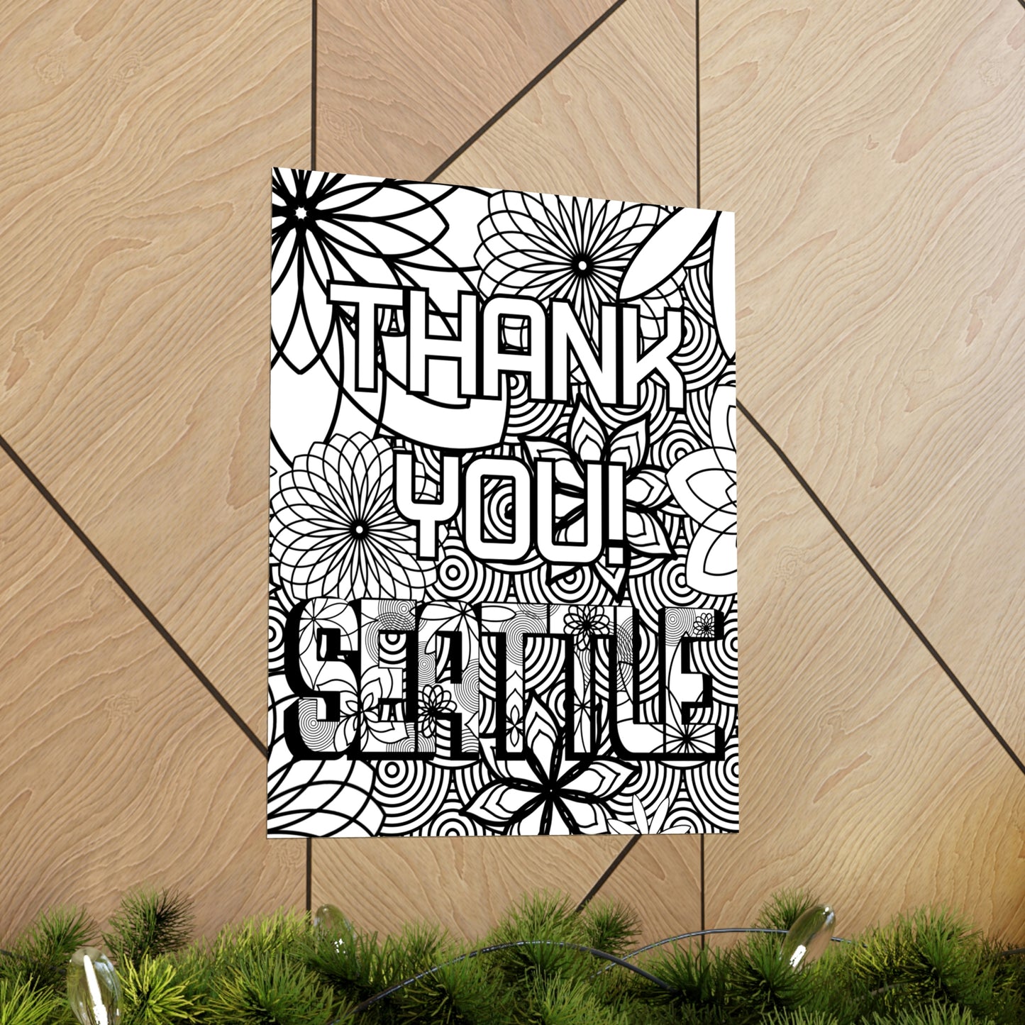 Thank you Seattle Coloring Poster