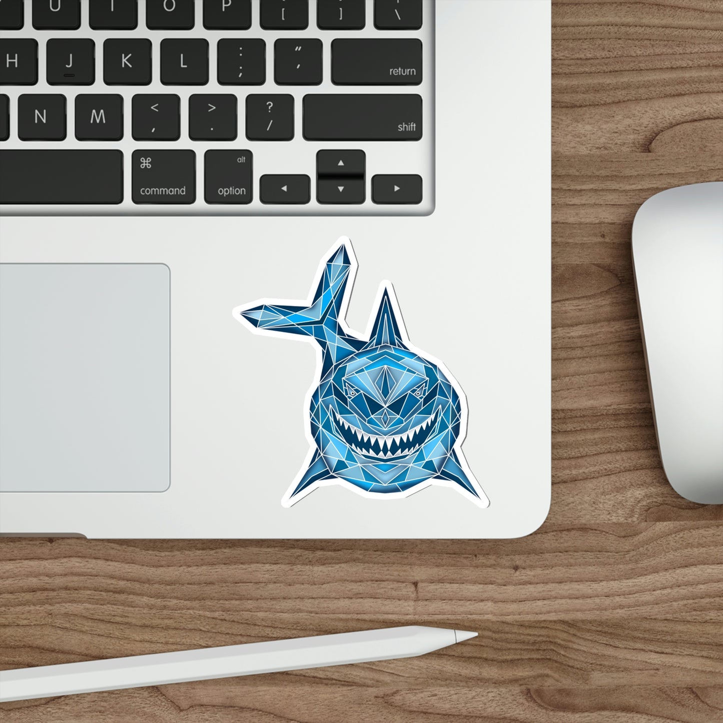 Swimming Blue Shark Die-Cut Stickers