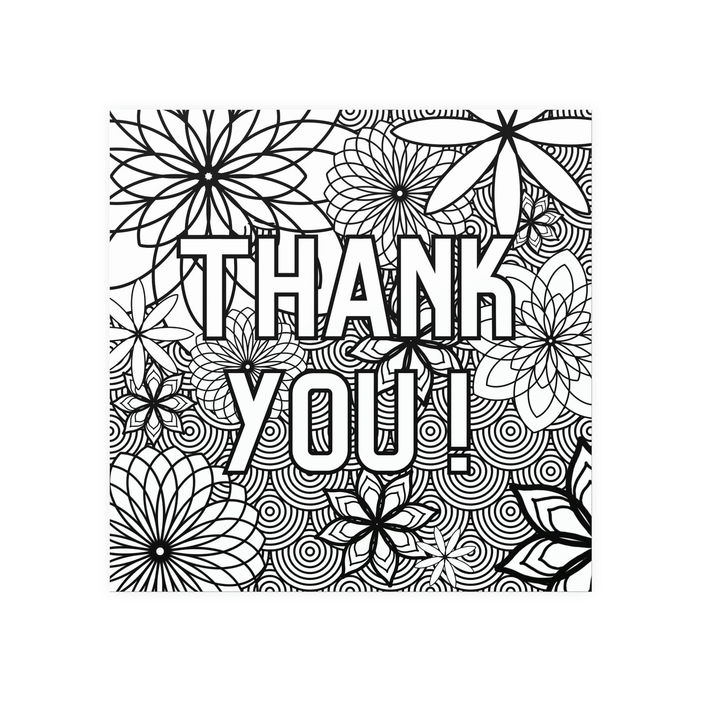 Thank You Flowers - Coloring Poster