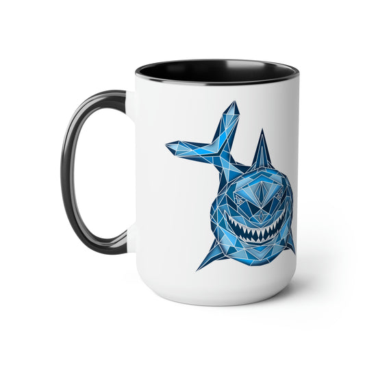 Shark Two-Tone Coffee Mugs, 15oz