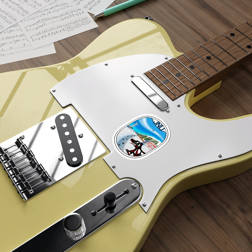 JNU Juneau blue plane Die-Cut Stickers
