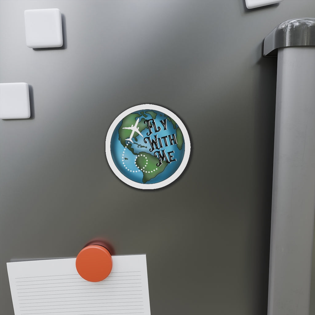 Fly with me Kiss-Cut Magnets