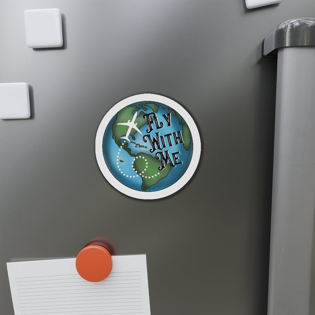 Fly with me Kiss-Cut Magnets
