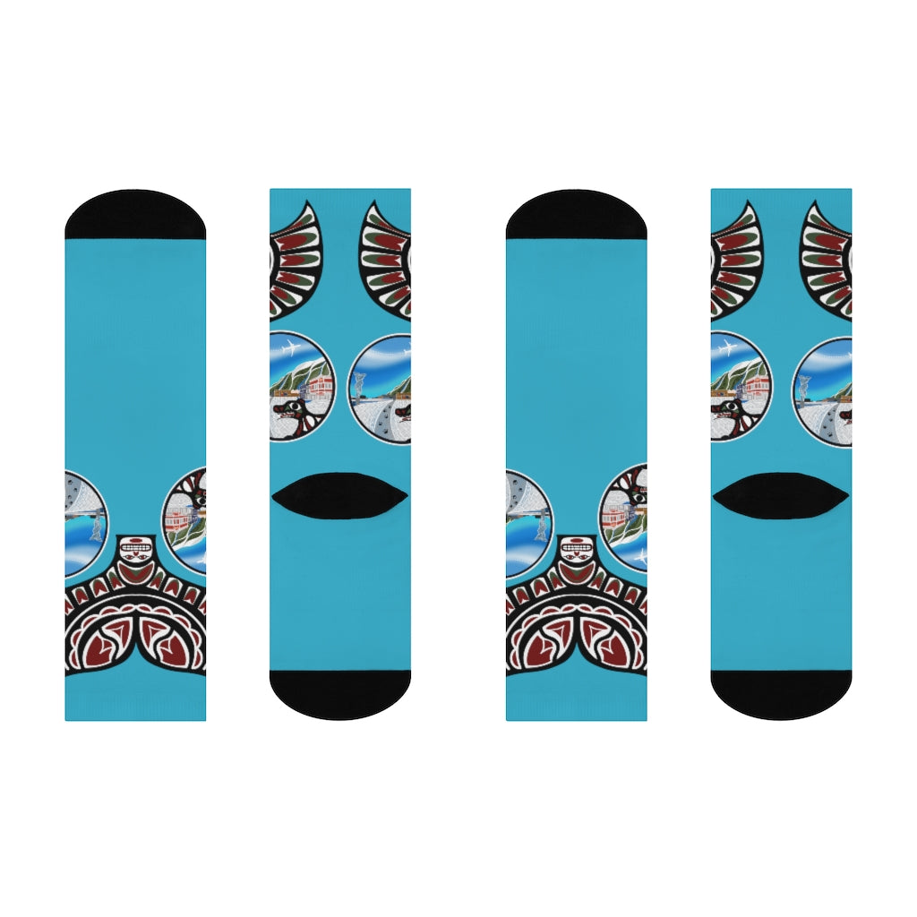 Juneau Crew Socks teal