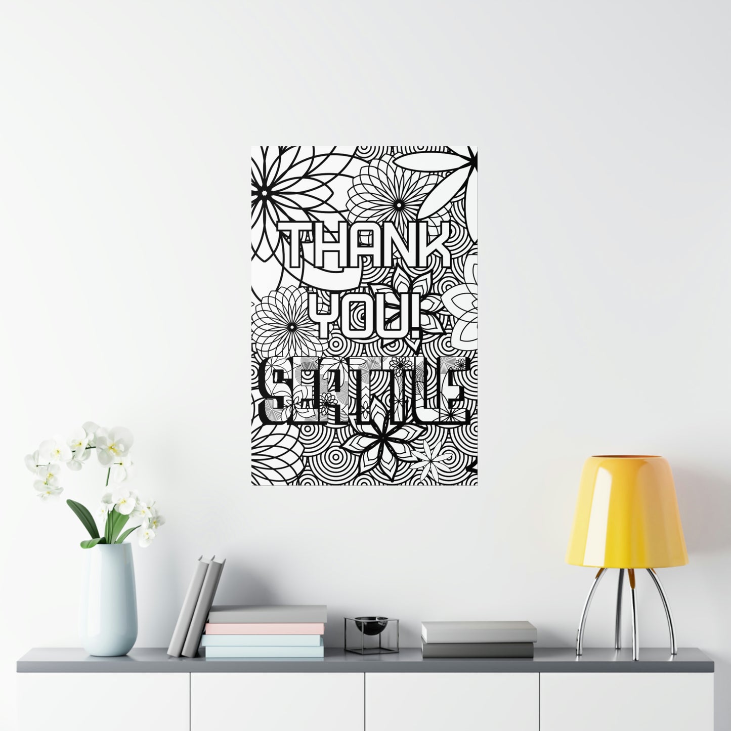 Thank you Seattle Coloring Poster