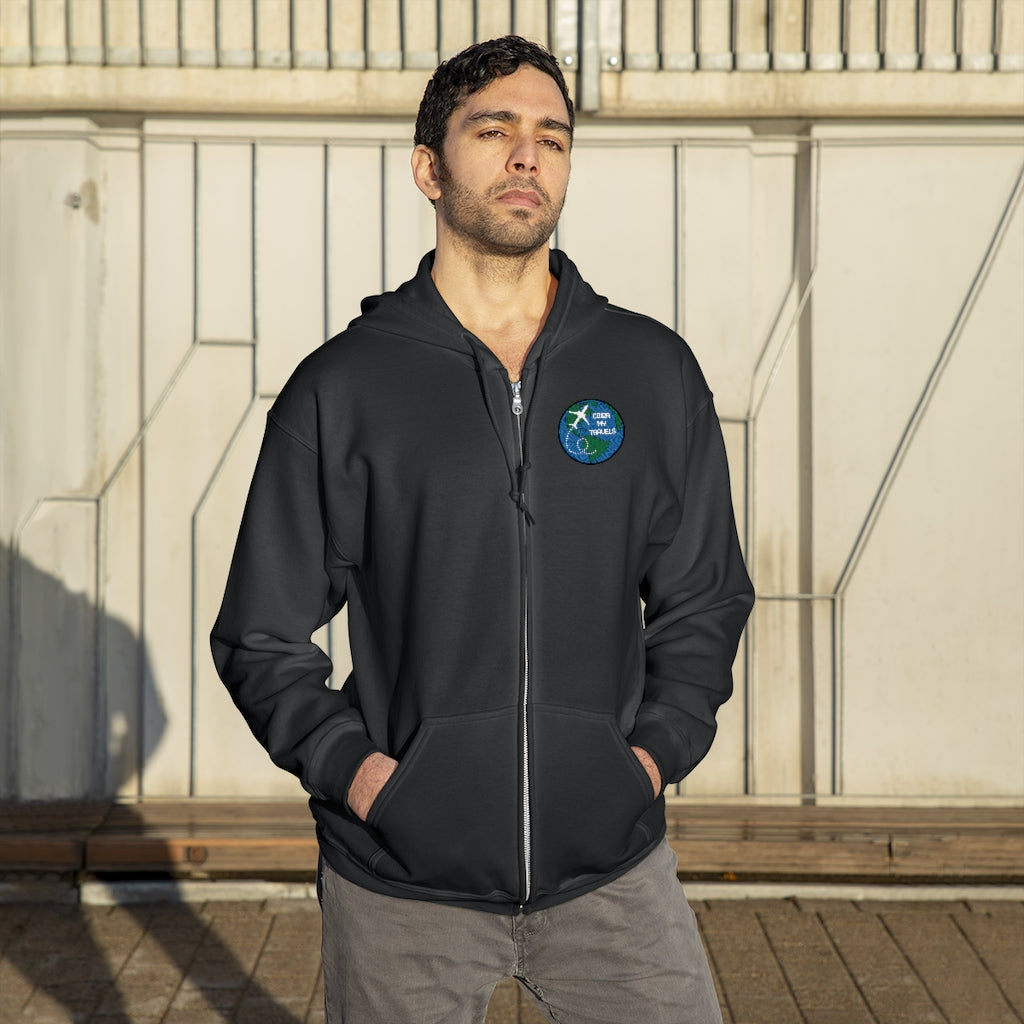 Color My Travels Unisex Zip Up Hoodie