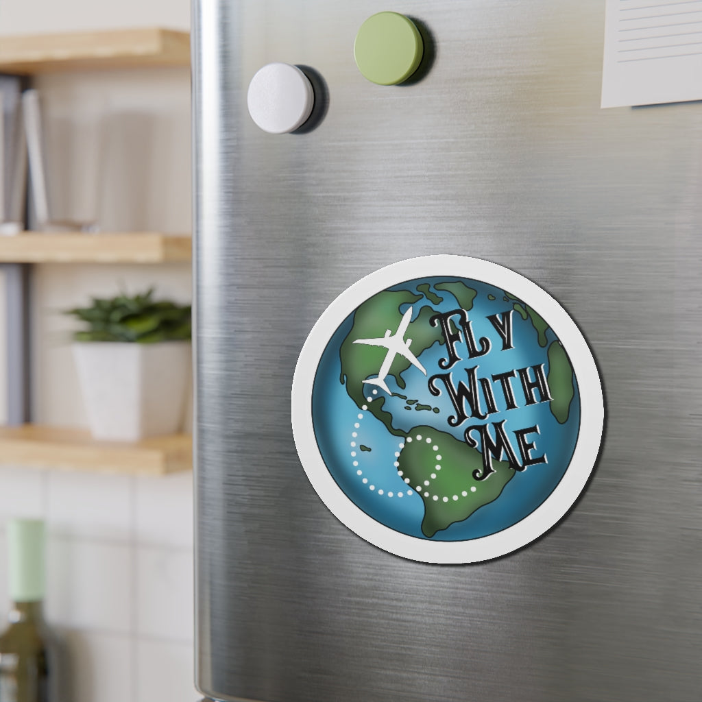 Fly with me Kiss-Cut Magnets