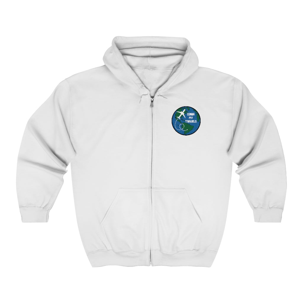 Color My Travels Unisex Zip Up Hoodie