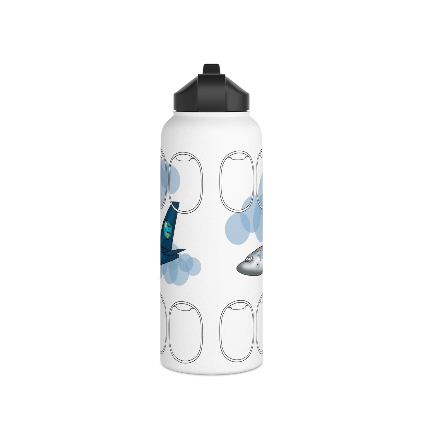 Jet window collection Stainless Steel Water Bottle, Standard Lid
