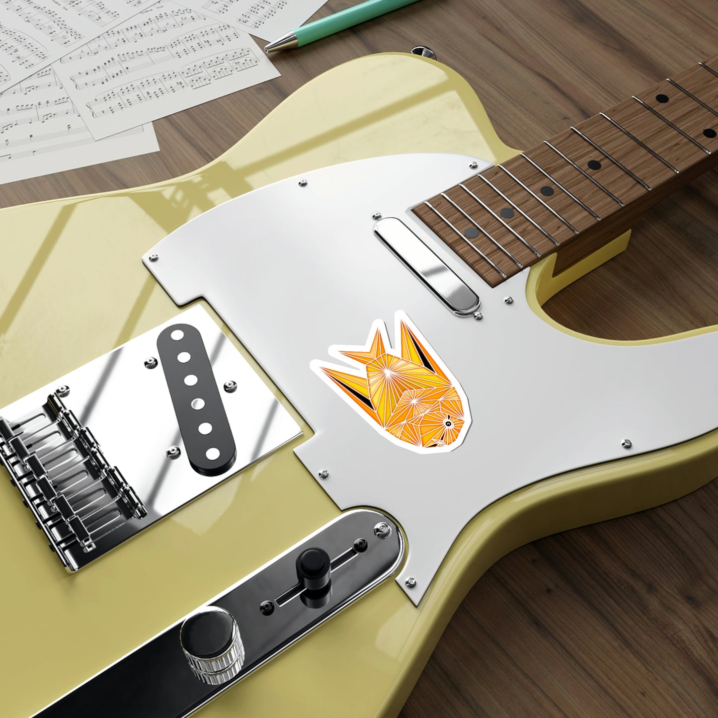 Yellow Fish Die-Cut Stickers