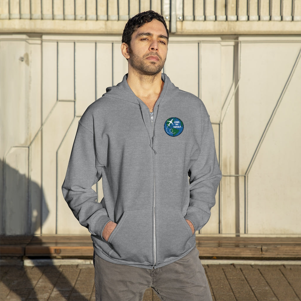 Color My Travels Unisex Zip Up Hoodie