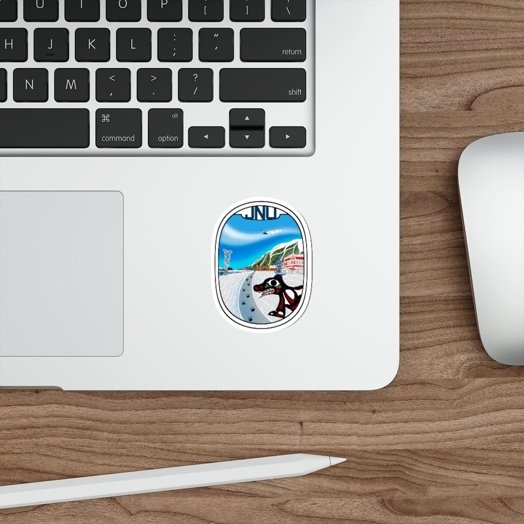 JNU Juneau blue plane Die-Cut Stickers
