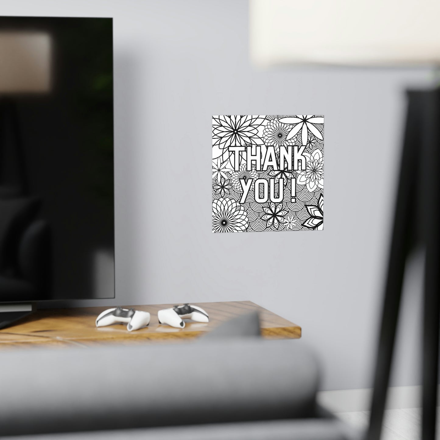 Thank You Flowers - Coloring Poster