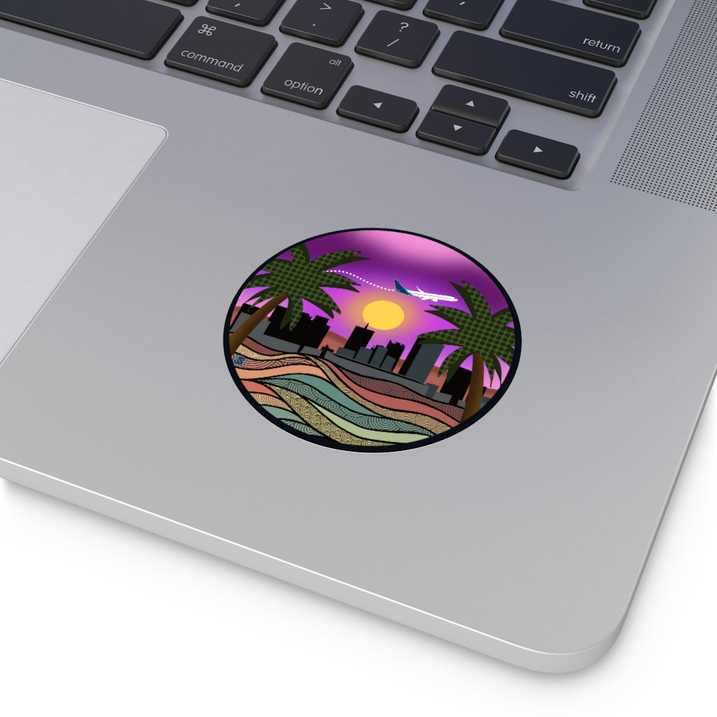 Phoenix Round Vinyl Stickers