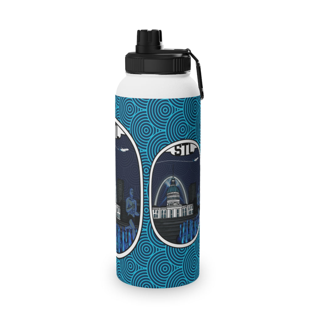 STL-St. Louis Stainless Steel Water Bottle, Sports Lid