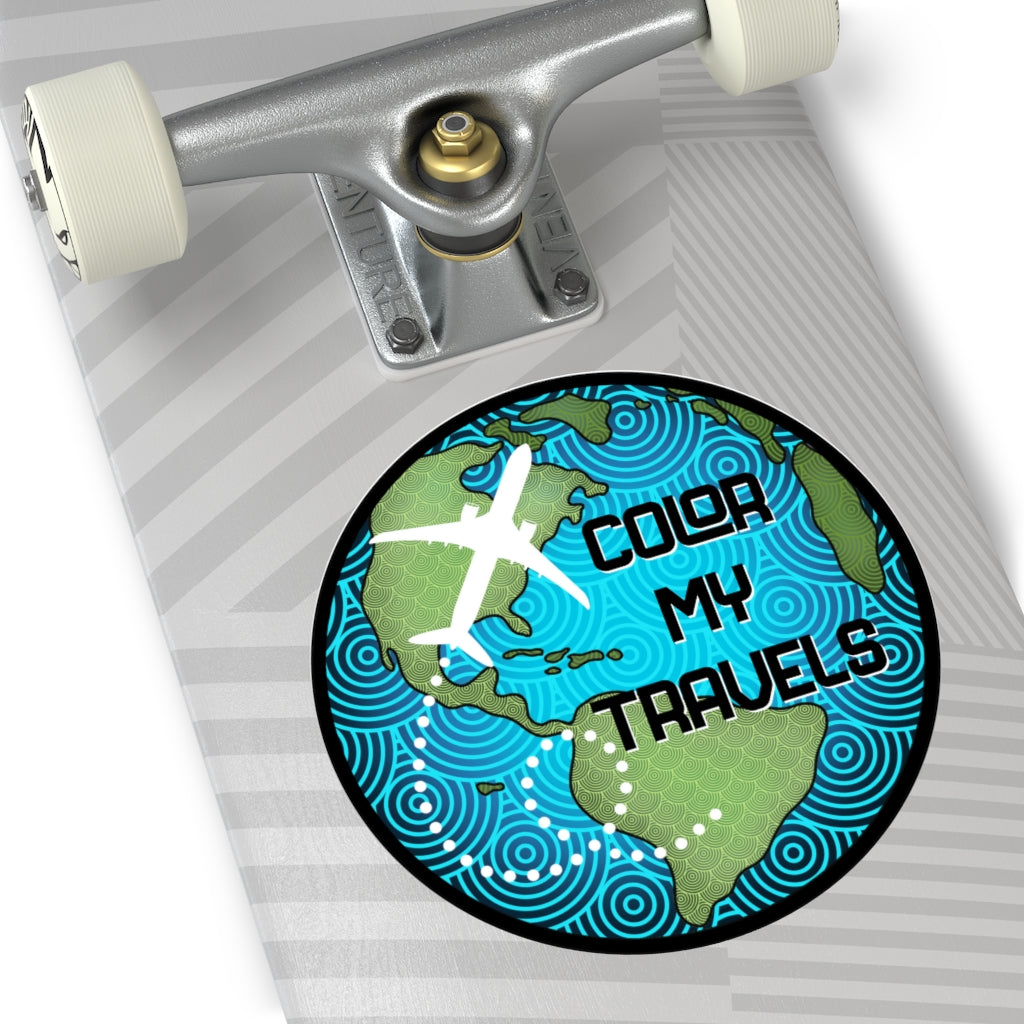 Color my travels Vinyl Stickers