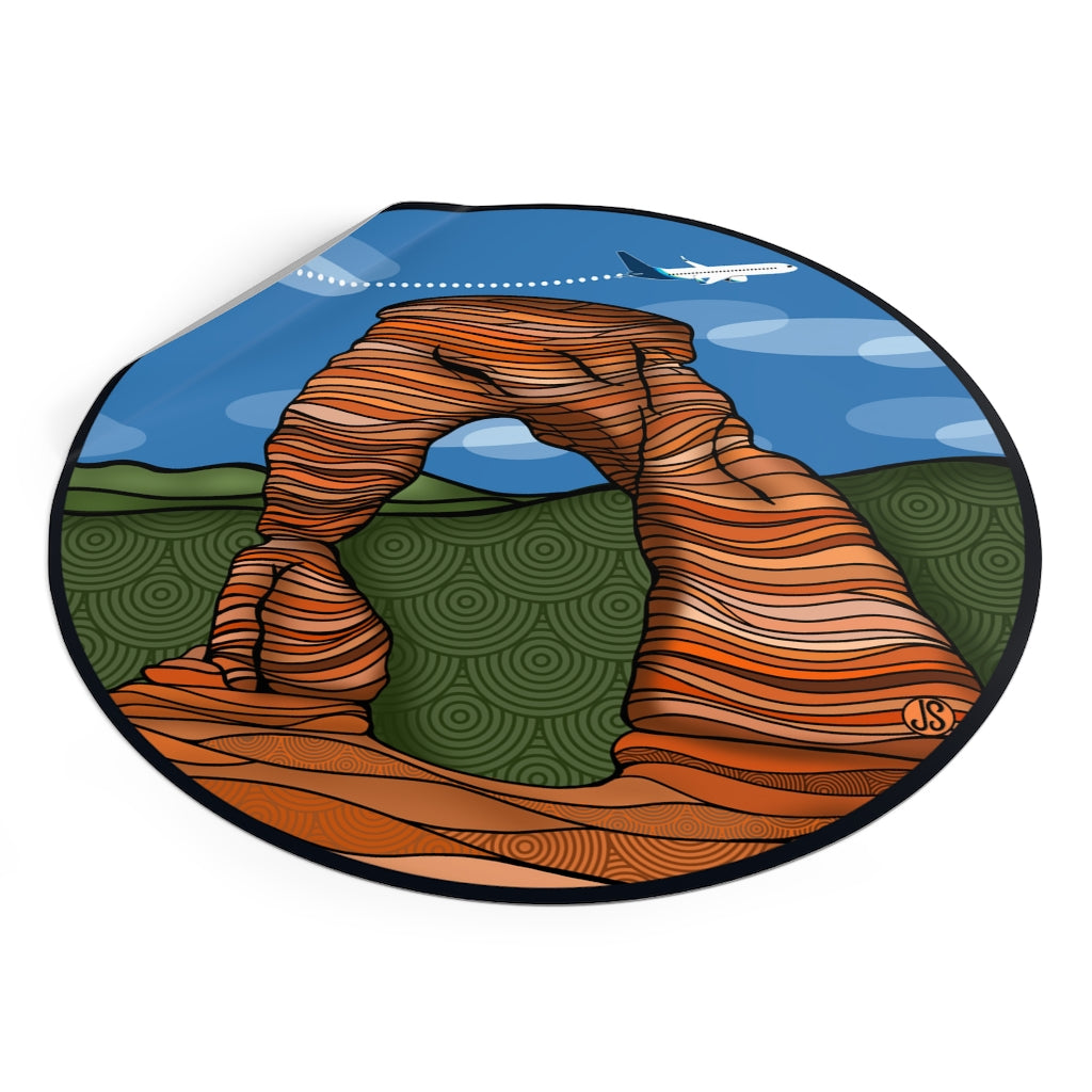 Moab Round Vinyl Stickers