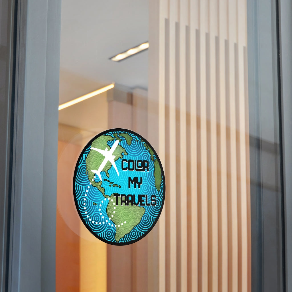Color my travels Vinyl Stickers