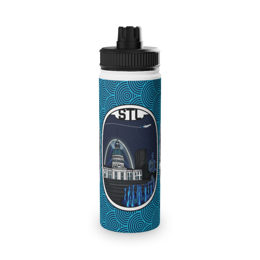 STL-St. Louis Stainless Steel Water Bottle, Sports Lid