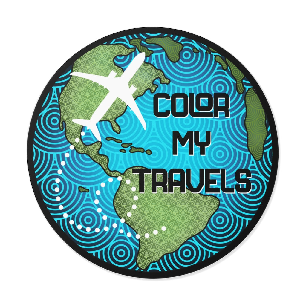 Color my travels Vinyl Stickers