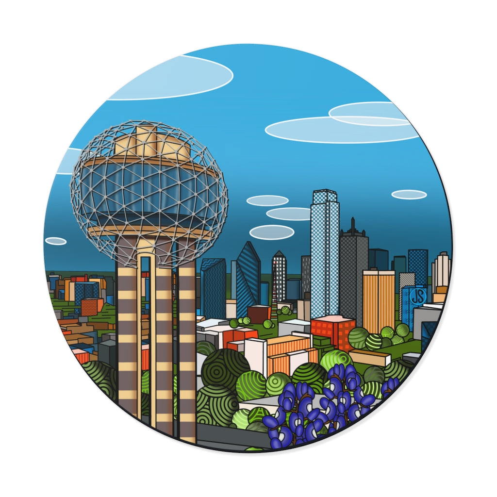 Dallas Fort Worth Round Vinyl Stickers