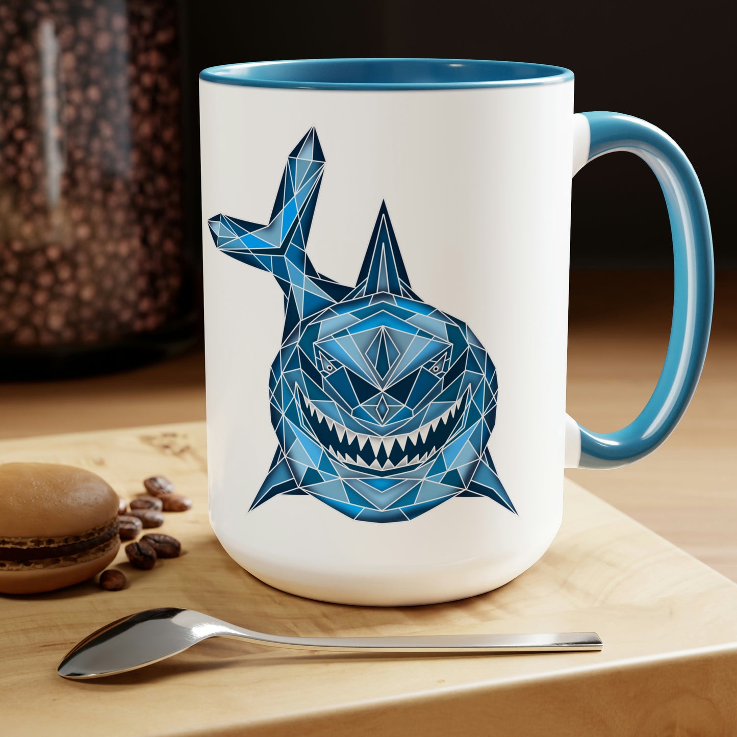 Shark Two-Tone Coffee Mugs, 15oz