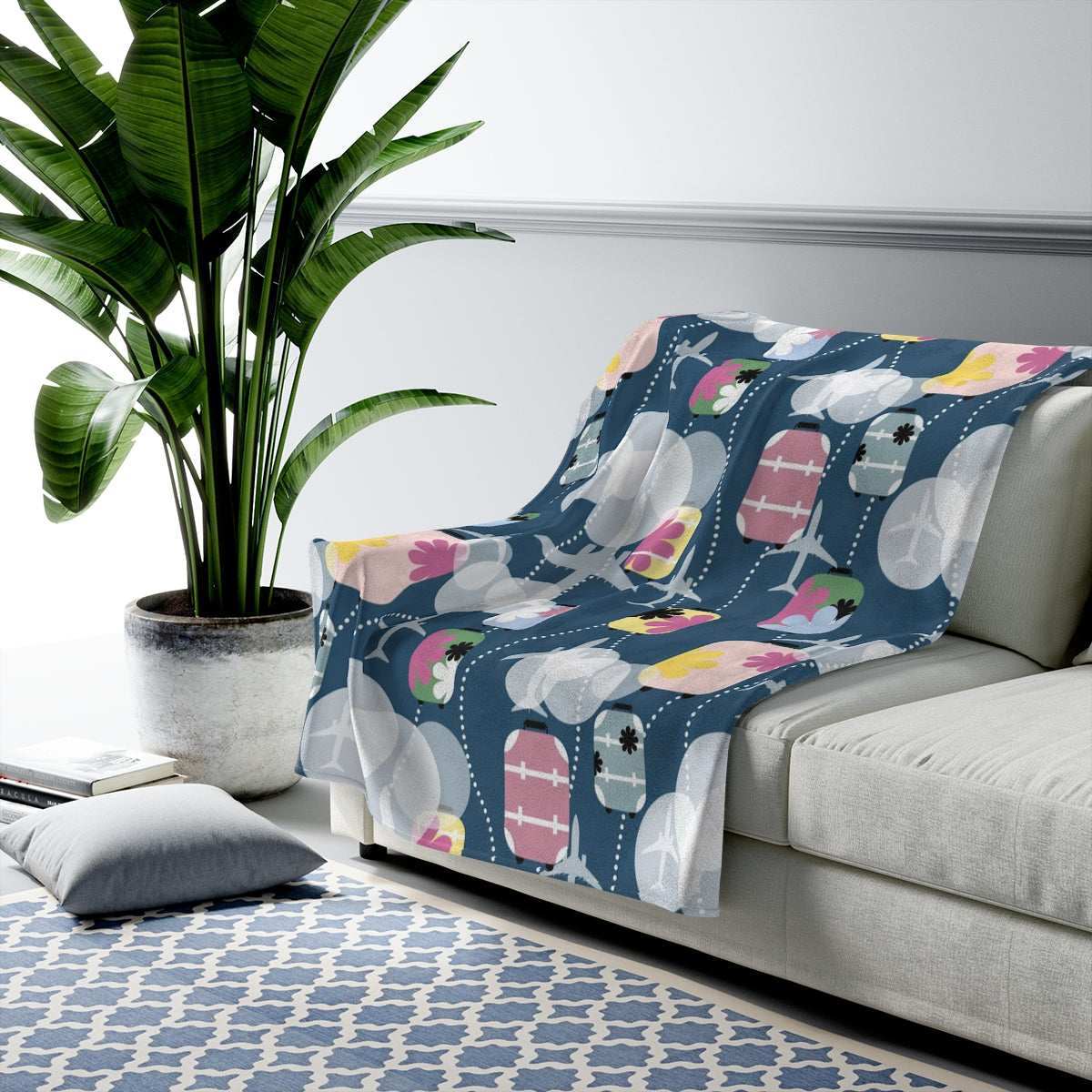 Sky Velveteen Plush Blanket