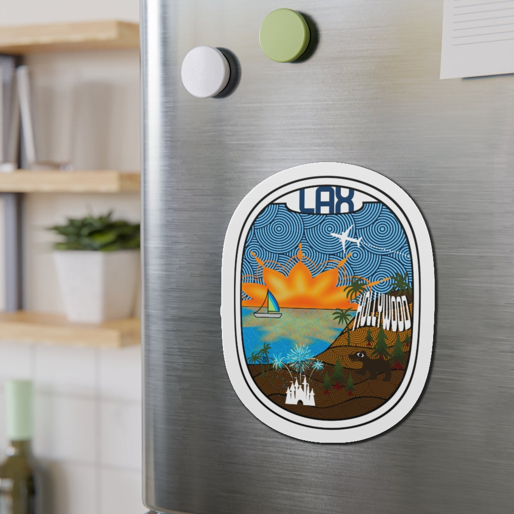 LAX- Los Angeles Kiss-Cut Magnets